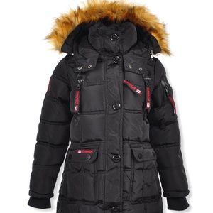 NWT CANADA WEATHER GEAR GIRLS’  PARKA M 10/12 BLK